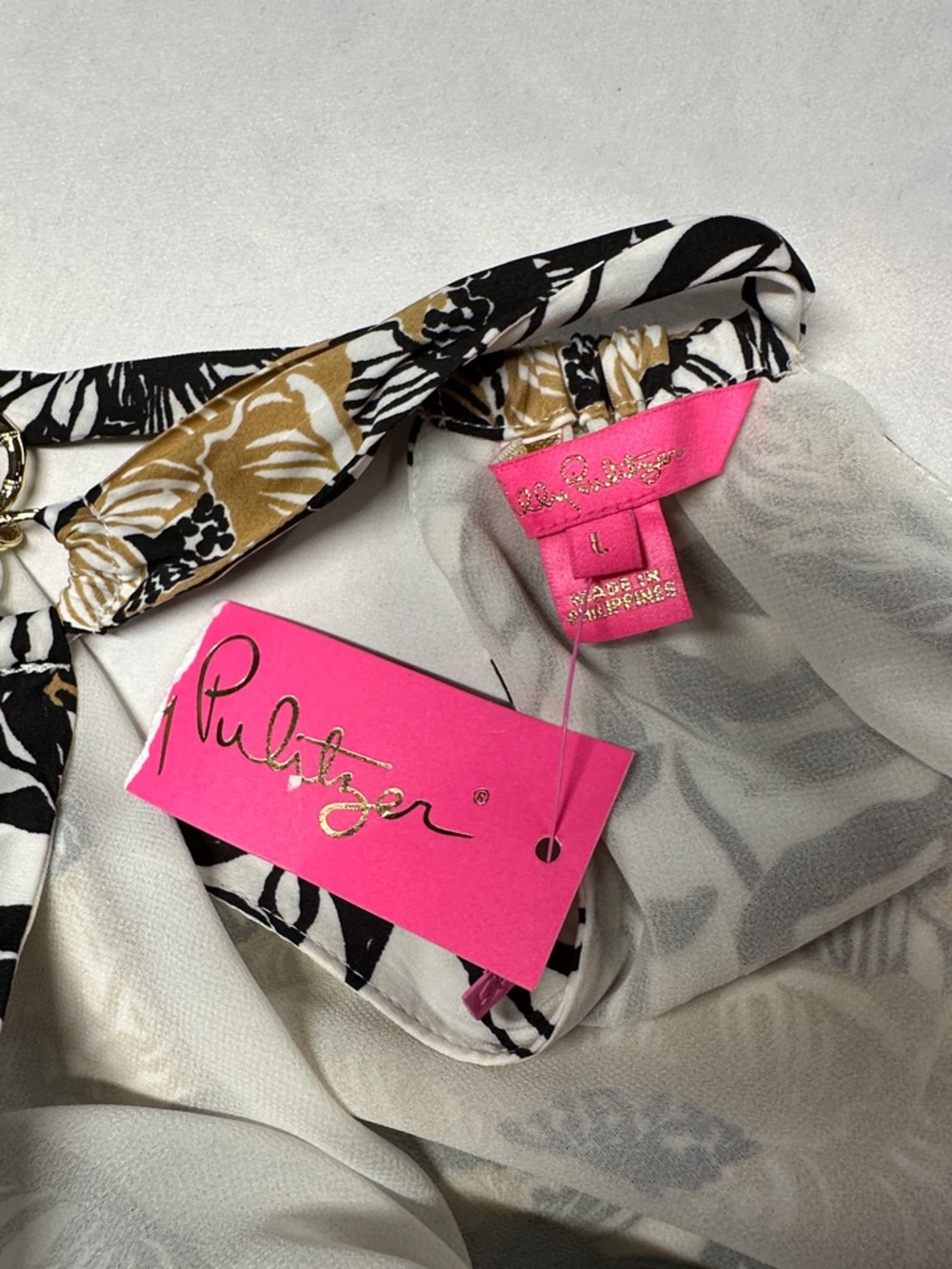 NWT RARE Lilly Pulitzer Julien Halter Jumpsuit - Onyx Peony Party Womens Large - Picture 8 of 11